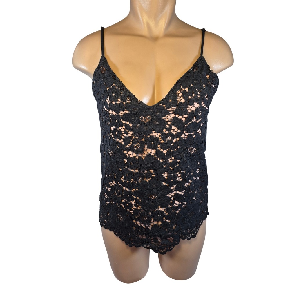 NWOT Aritzia Babaton Lace Lined Tank Top Cami Blouse Adjustable Strap V Neck XS